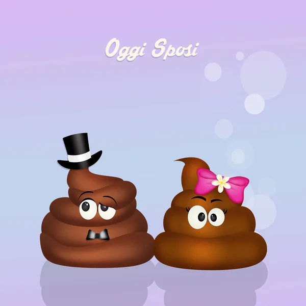 Marriage of poop — Stock Photo, Image
