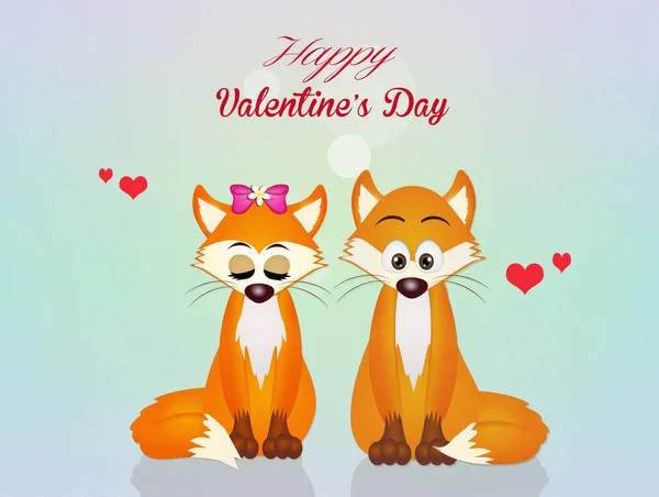 Cute Valentines postcard — Stock Photo, Image