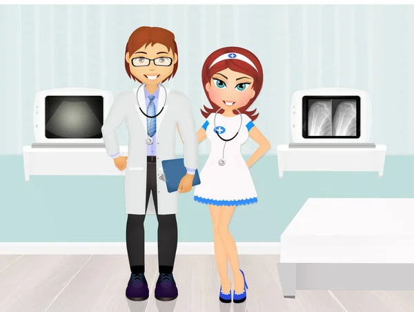 Doctor and nurse — Stock Photo, Image