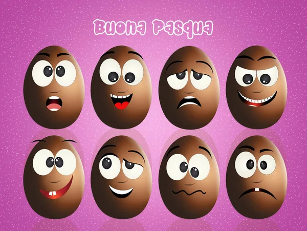 Easter chocolate eggs — Stock Photo, Image