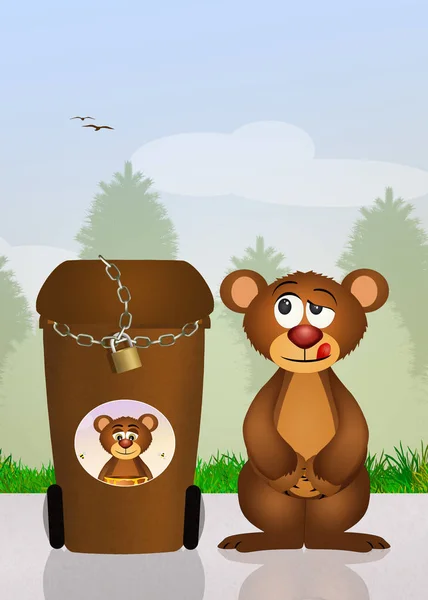 Bin garbage anti bear — Stock Photo, Image