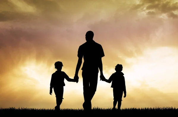 Father and children — Stock Photo, Image