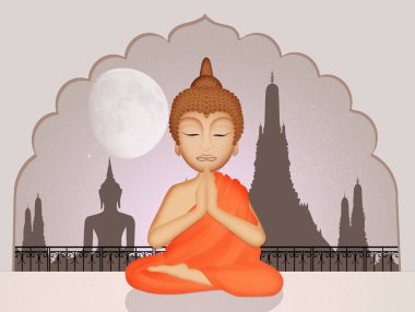 Buda heykeli çizimi