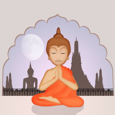 geleneksel Buda heykeli