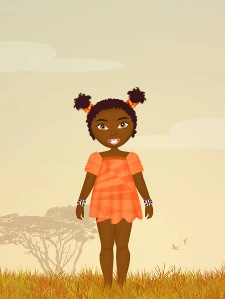 Ilustración de Afro girl —  Fotos de Stock