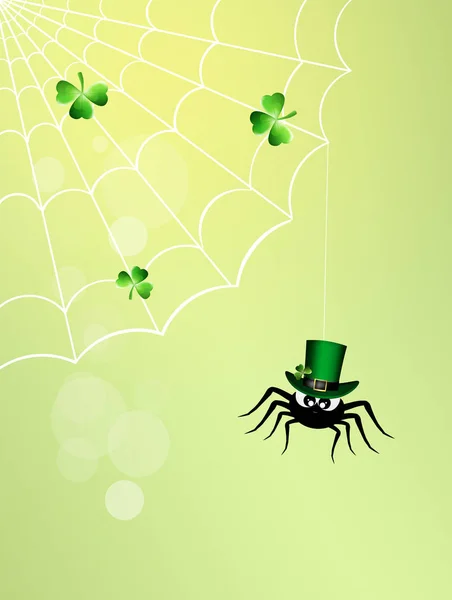 Spider for St.Patrick's Day — Stock Photo, Image