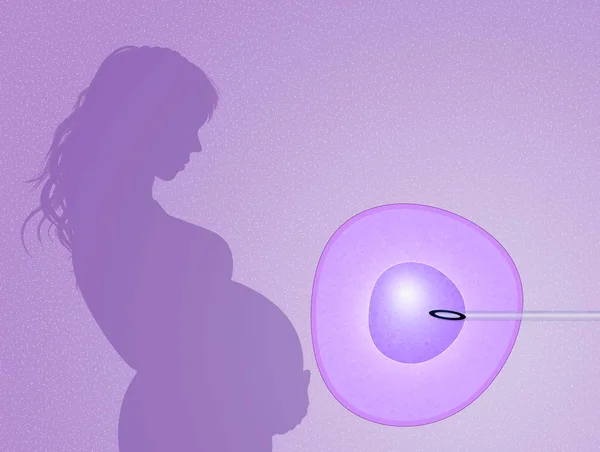 辅助生殖技术的插图 — 图库照片