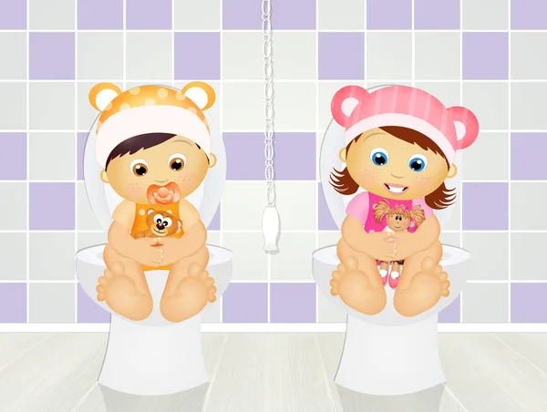 Bambini al bagno — Foto Stock