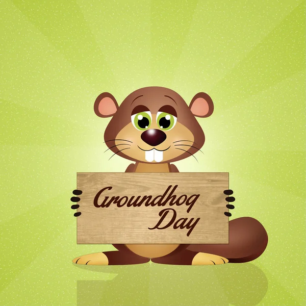 Glad Groundhog dag — Stockfoto