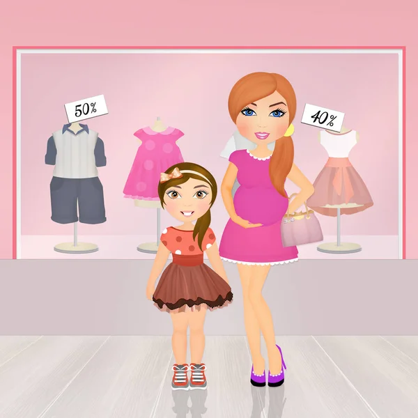 Illustration of baby shop — Stock Photo, Image