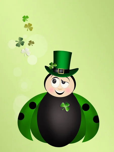 Ladybug for St.Patrick's Day — Stock Photo, Image