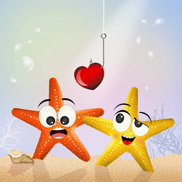 Starfishes v oceánu — Stock fotografie