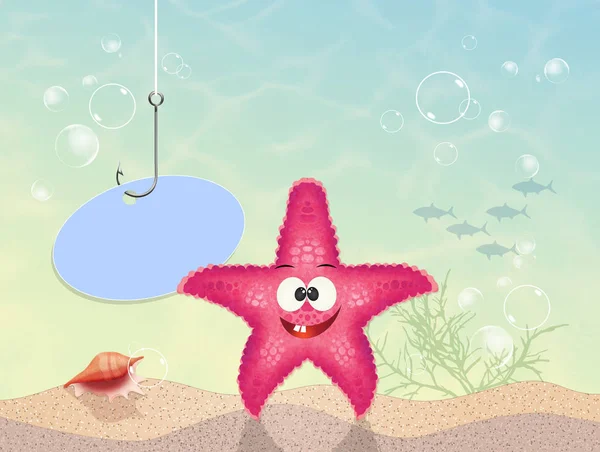 Морская звезда на дне моря — стоковое фото