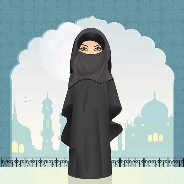 Femme musulmane avec voile — Photo