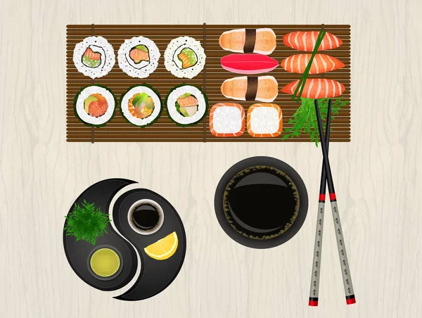 Illustration of sushi — Stock Photo, Image