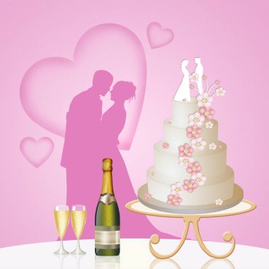 Düğün pastasını kesiyorum.