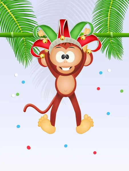 Macaco no Carnaval — Fotografia de Stock