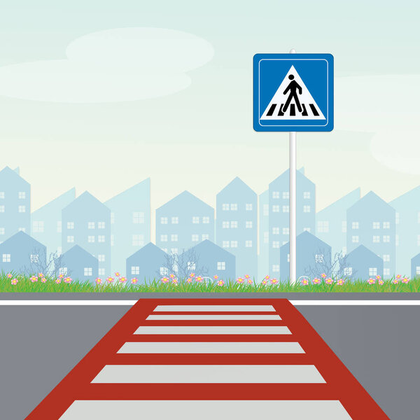 иллюстрация пешеходного перехода
