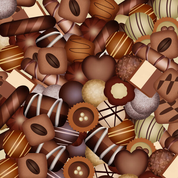 illustration of Chocolates background