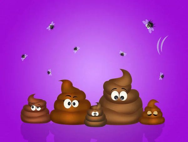 Illustration of poop — Stock Photo, Image