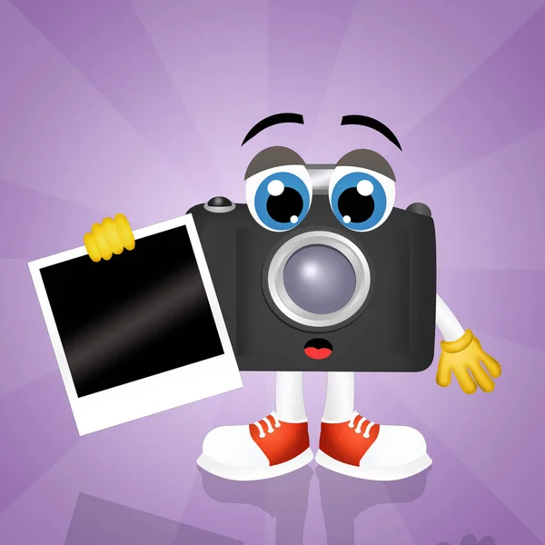 Digitale camera cartoon — Stockfoto