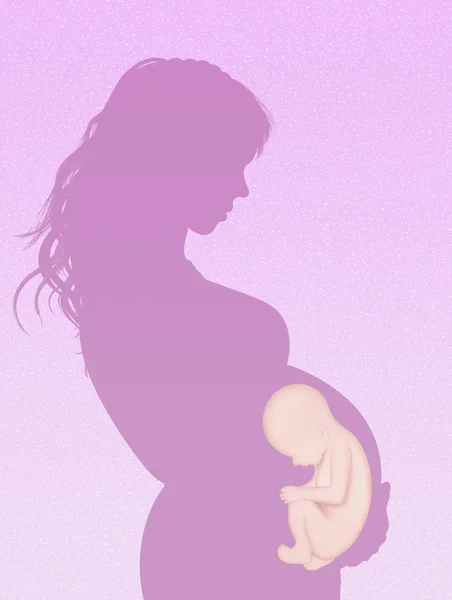 Vrouw verwacht een baby — Stockfoto