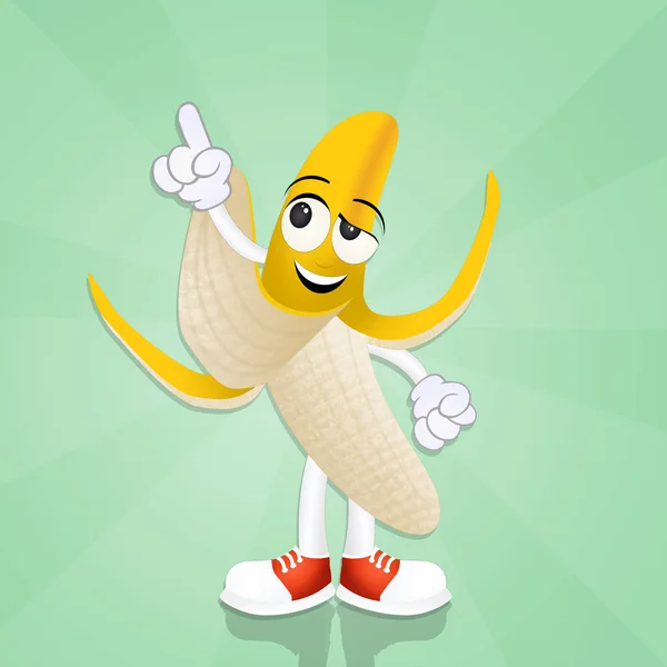 Grappige banaan crtoon — Stockfoto