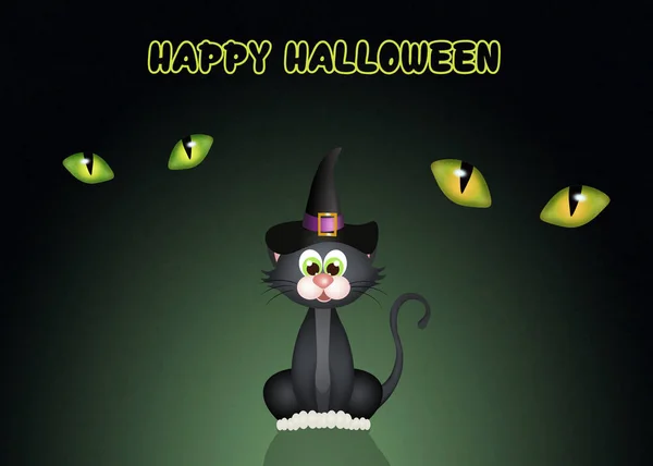 Cartão postal de Halloween — Fotografia de Stock