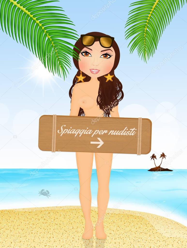 girl in the nude beach