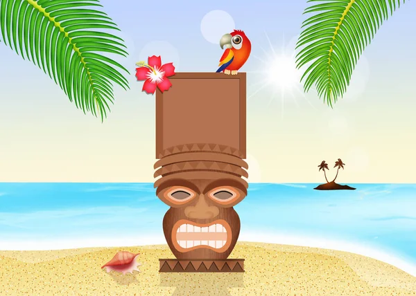 Hawaiian tiki totem