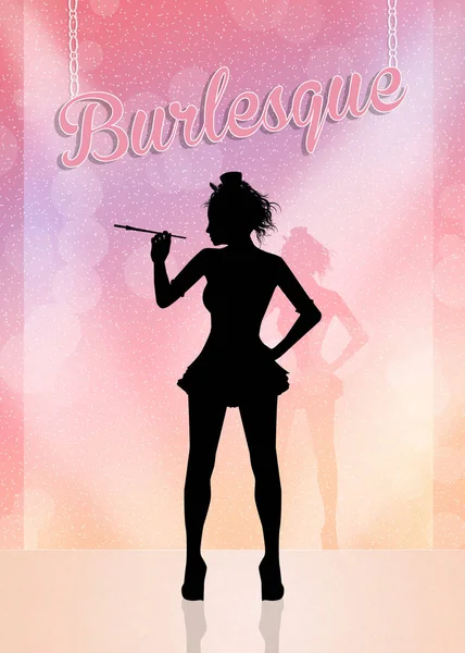 Illustration der Burlesque-Show — Stockfoto