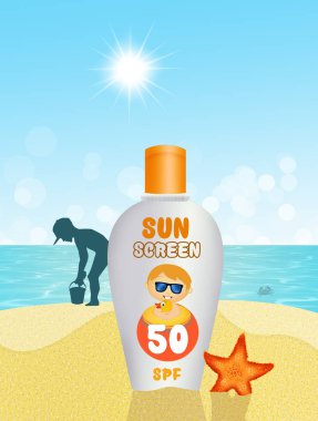 Çocuklar için güneş sütü