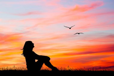 gün batımını seyir kız