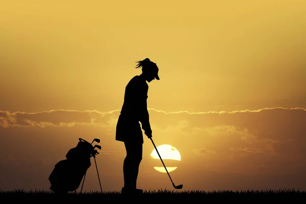 Golf al atardecer — Foto de Stock