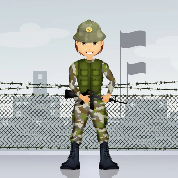 Illustration av soldat mannen — Stockfoto