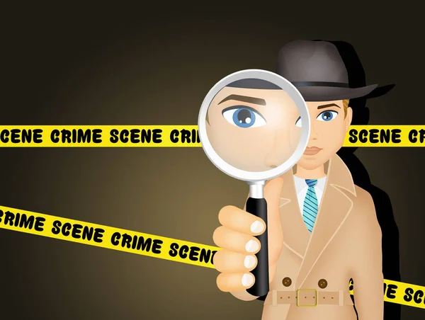 Detective on crime scene — Stock Photo, Image