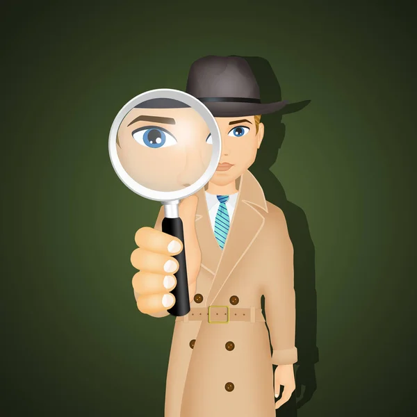 Ilustración de detective privado — Foto de Stock