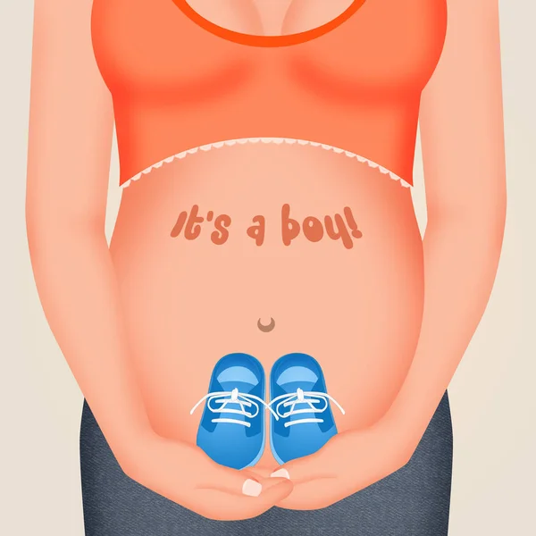 Illustration of baby announcement — Stock Photo, Image