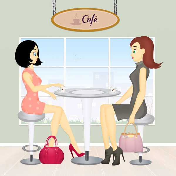 Women drink cafe — Stock Photo, Image