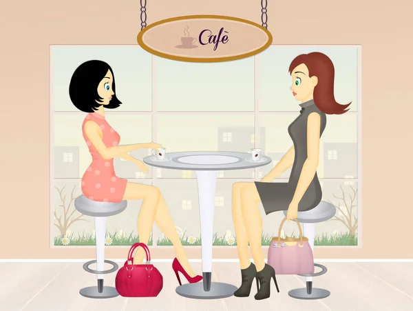 Women drink cafe — Stock Photo, Image