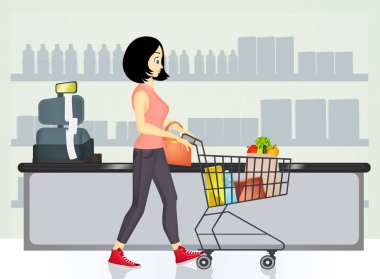 Woman at supermarket