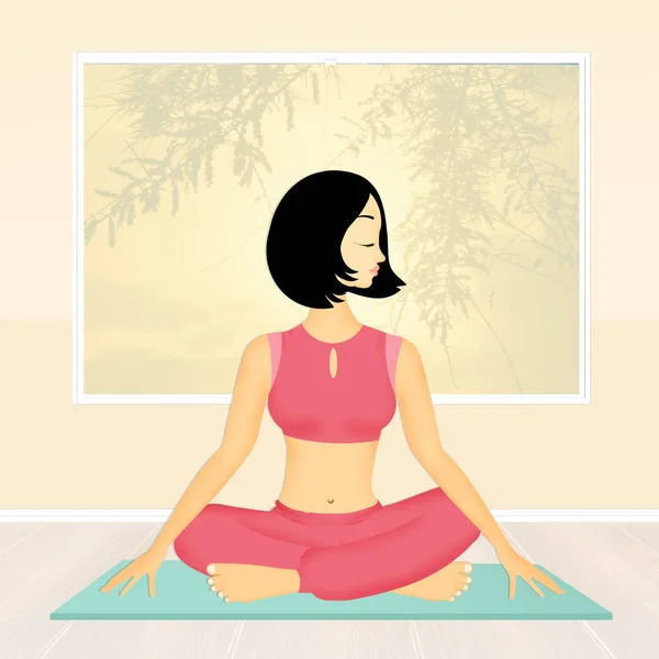 Девушка в медитации — стоковое фото