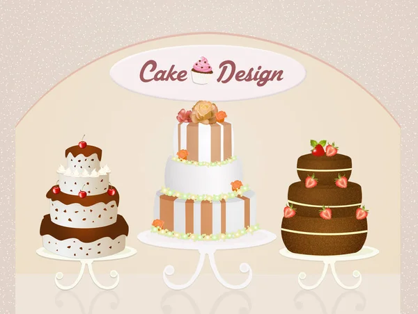 Various types of cakes — Stock Photo, Image