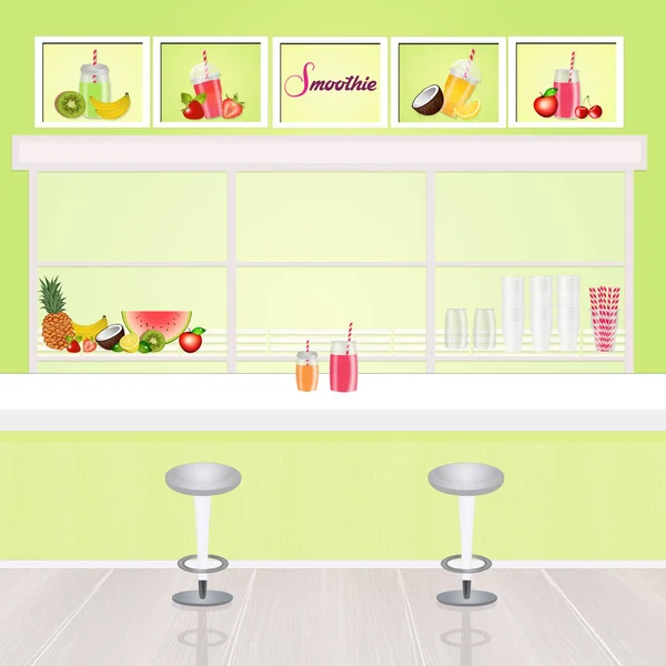 Illustration av smoothie shop — Stockfoto