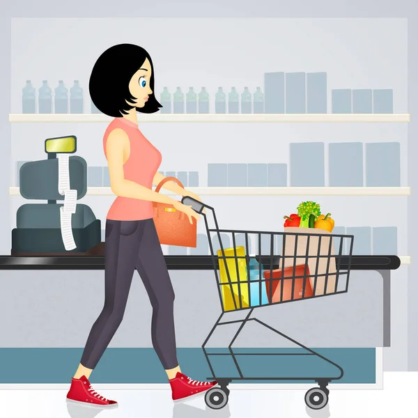 Woman at supermarket