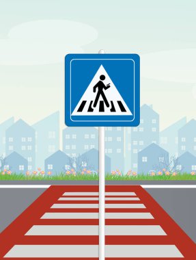 prohibition for walking with smartphone on pedestrian crossings clipart