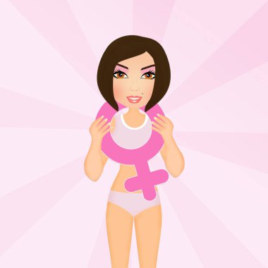 kadın kadın simgesiyle