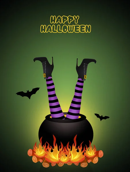 Illustration of Halloween postcard — Stock Photo, Image
