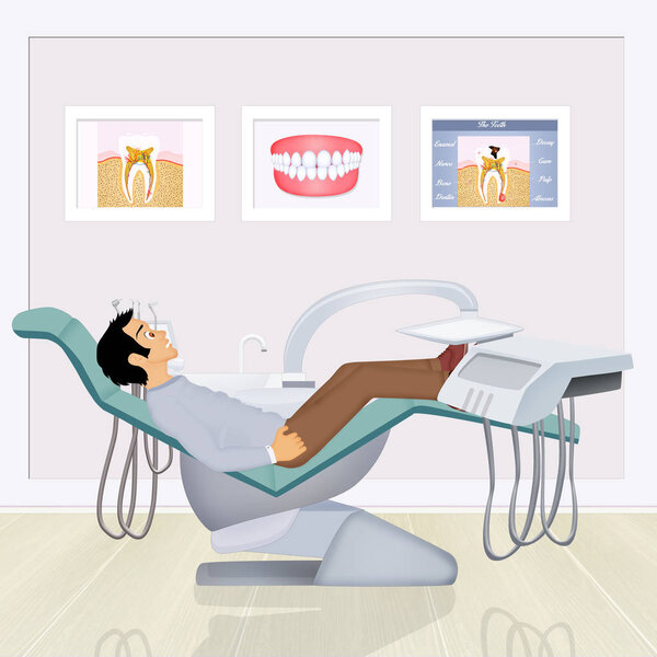 patient in the dentist studio