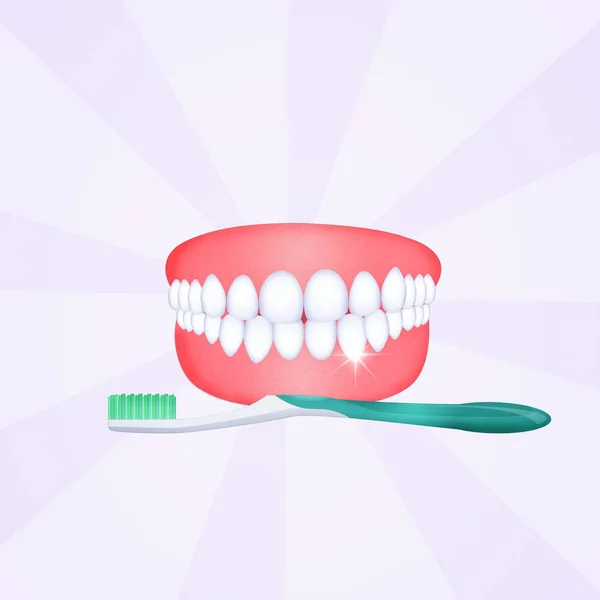 Mouth with clean teeth — Stock Photo, Image